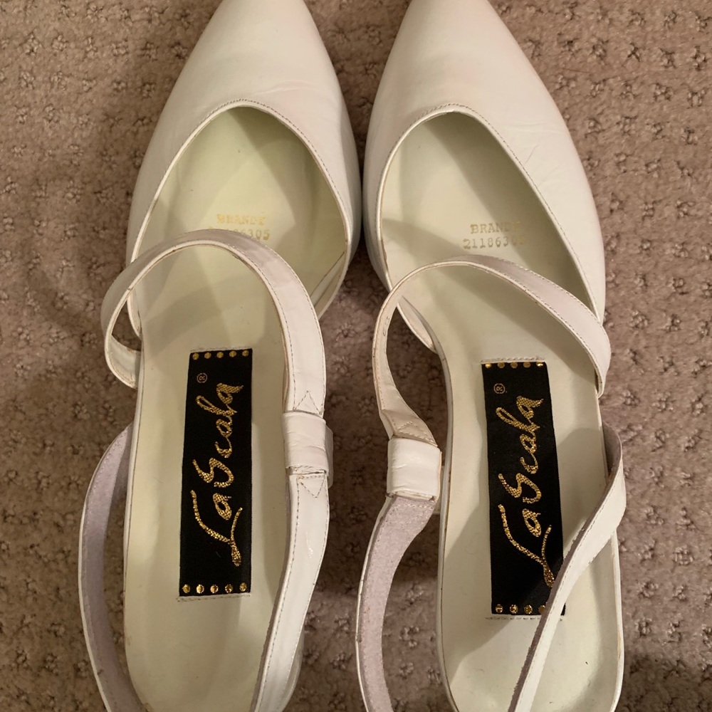 La Scalia White Heel Vintage